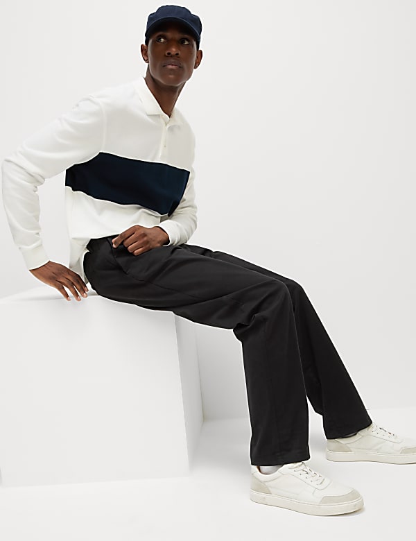 Loose Fit Stretch Chinos - JP