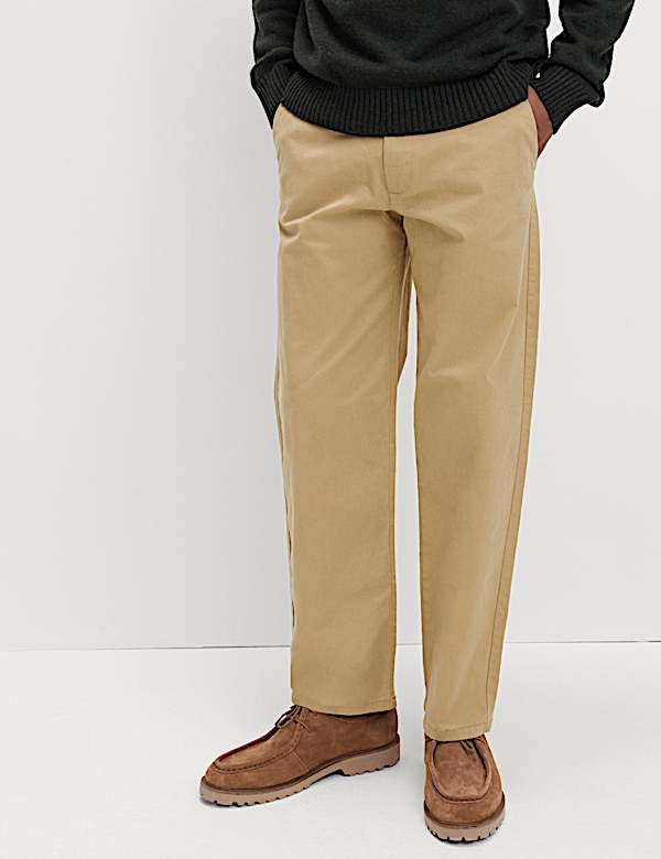 Loose Fit Stretch Chinos
