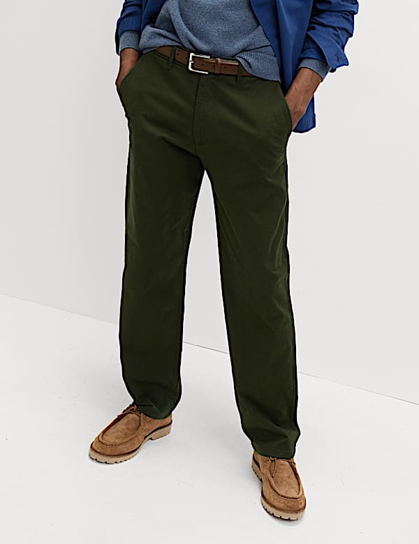 Loose Fit Stretch Chinos