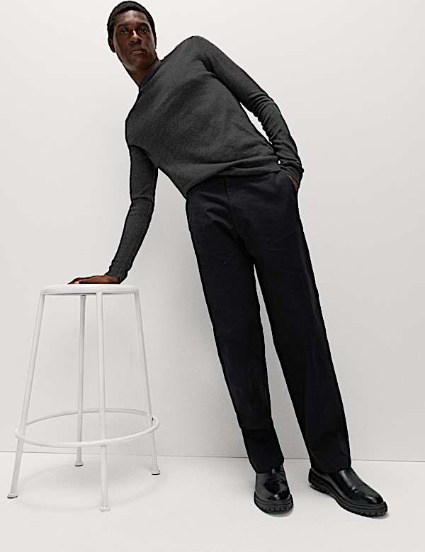 Loose Fit Stretch Chinos