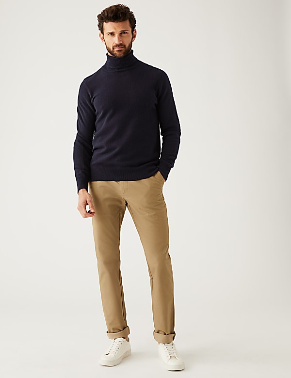 Shorter Length Slim Fit Stretch Chinos