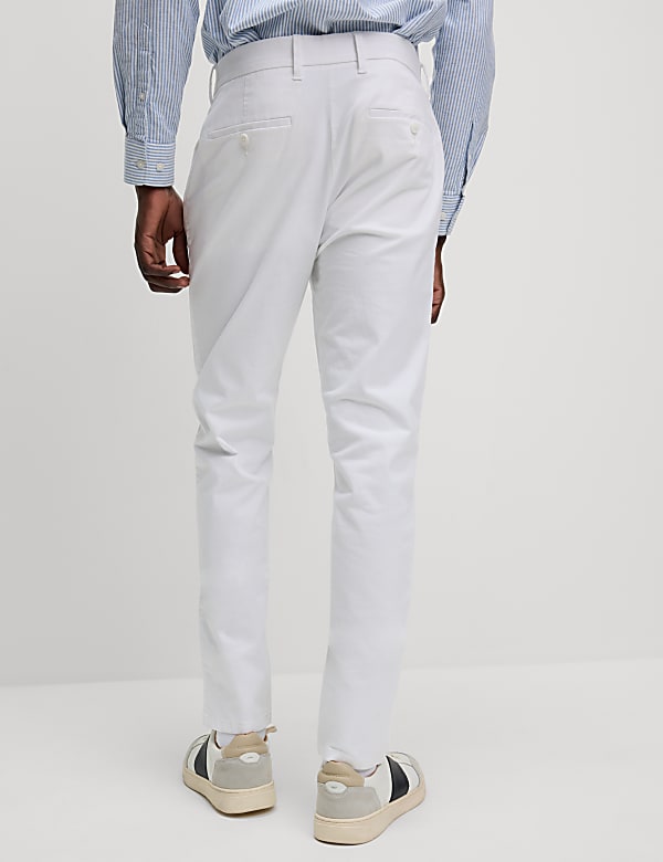 Chino coupe cintrée en tissu extensible - BE