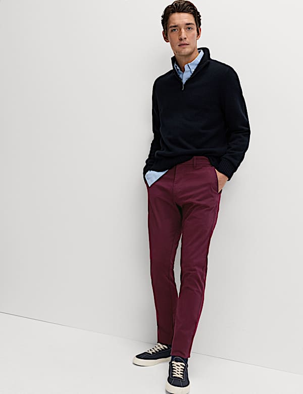 Slim Fit Stretch Chinos - GR