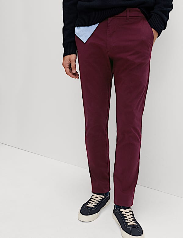 Chino slim en coton extensible - CA