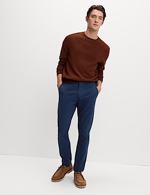 Slim Fit Cotton Rich Stretch Chinos - JE