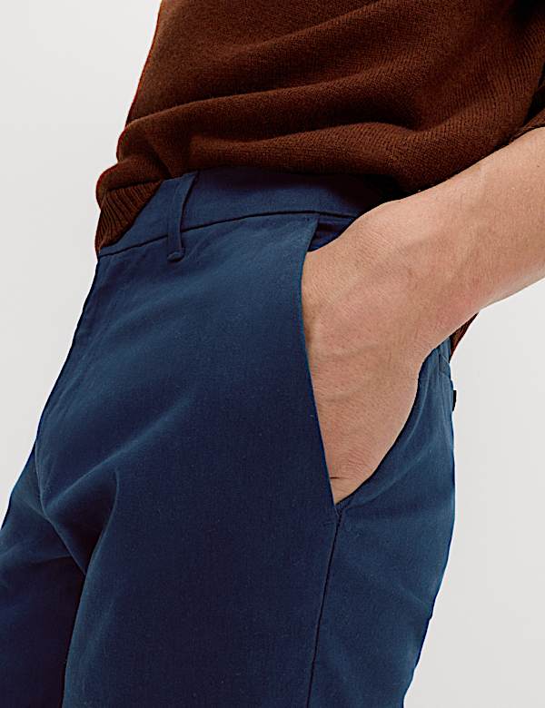 Slim Fit Cotton Rich Stretch Chinos - JE