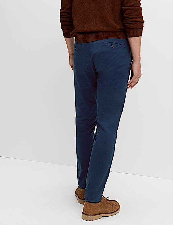 Slim Fit Cotton Rich Stretch Chinos - JE