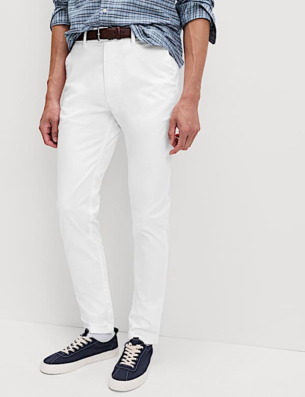 Slim Fit Cotton Rich Stretch Chinos - CA