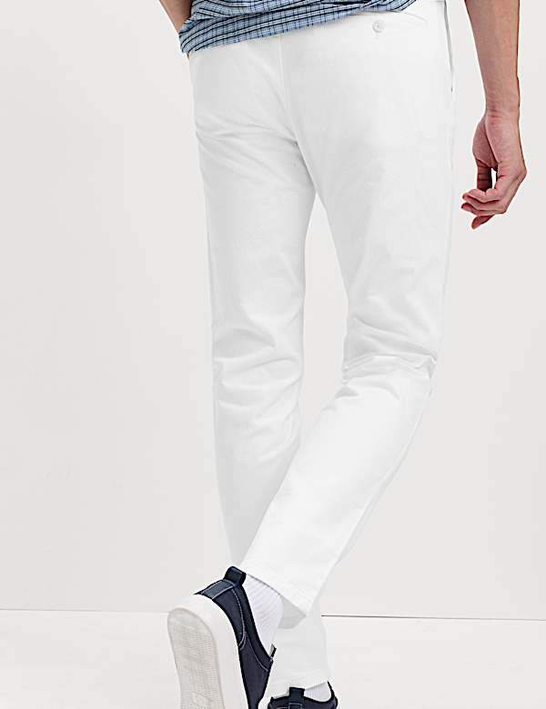 Slim Fit Cotton Rich Stretch Chinos - CA