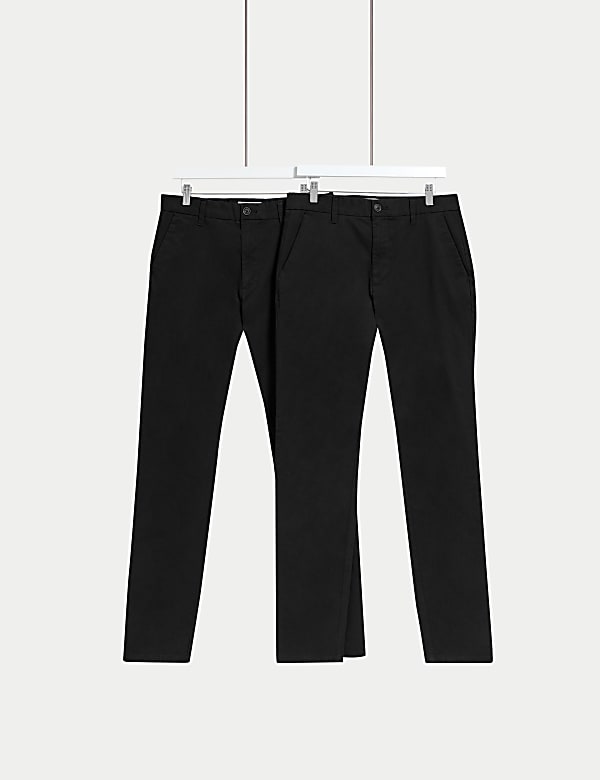 2pk Slim Fit Stretch Chinos - IS