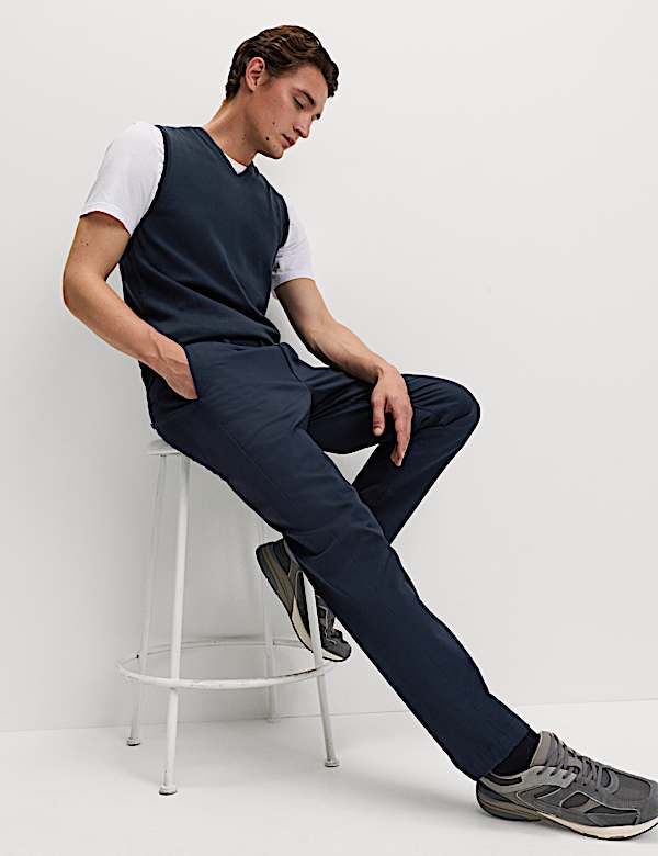 Regular Fit Twill Stretch Chinos - LV