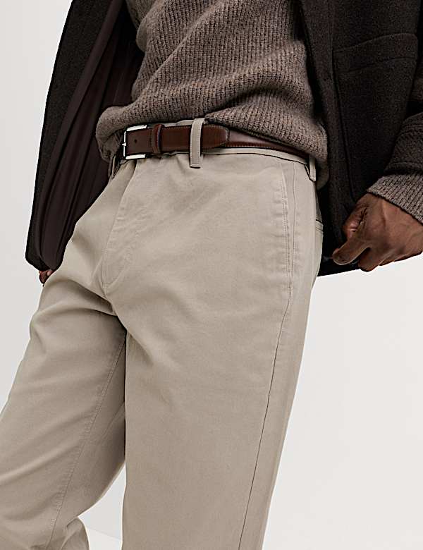 Regular Fit Twill Stretch Chinos - US