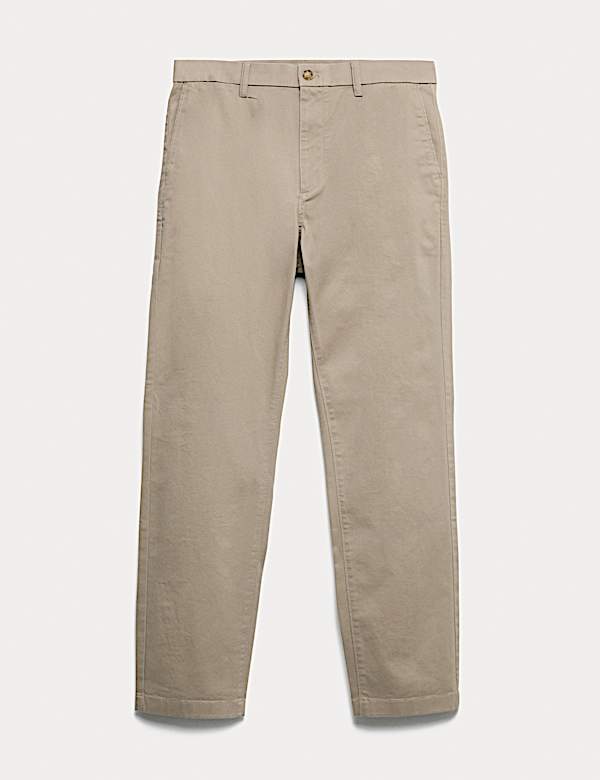 Regular Fit Twill Stretch Chinos - US