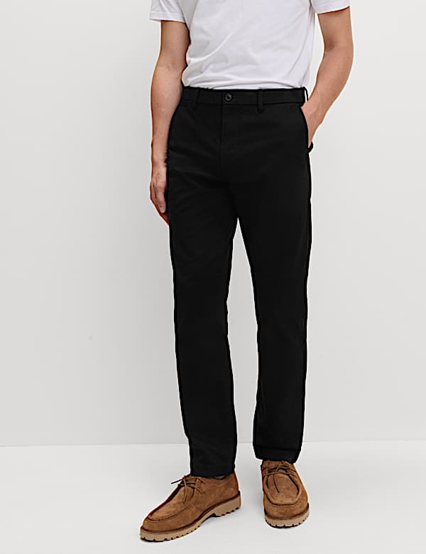 Regular Fit Twill Stretch Chinos - HR
