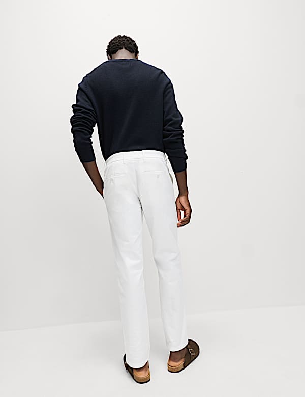 מכנסי צ'ינו מבד נמתח בגזרה ישרה - IL