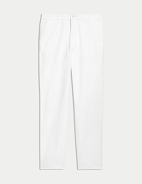 מכנסי צ'ינו מבד נמתח בגזרה ישרה - IL