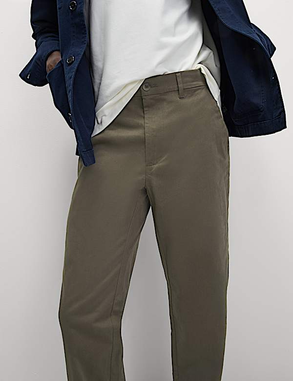 Regular Fit Elasticated Waist Chinos - ES