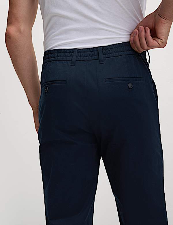 Regular Fit Elasticated Waist Chinos - ES