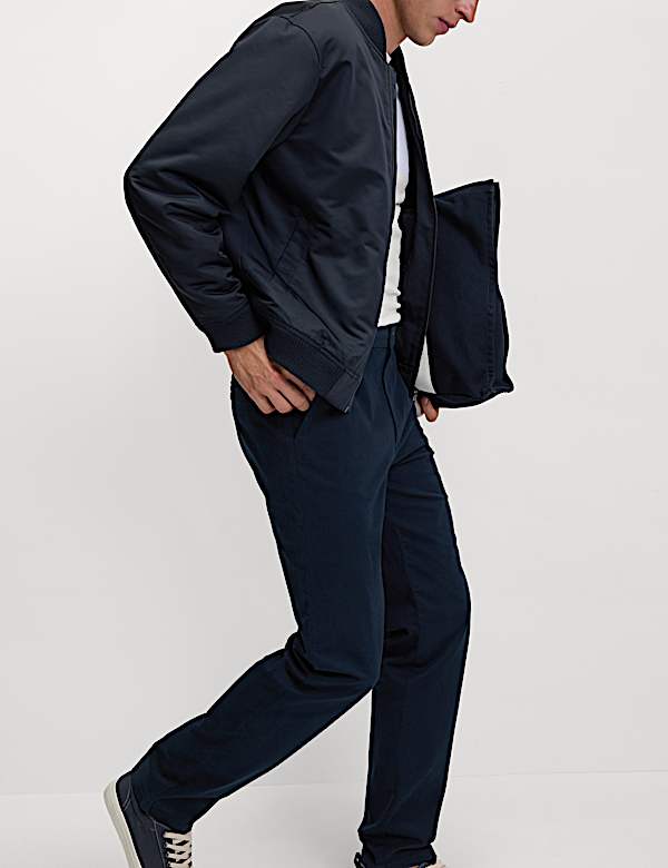 Regular Fit Elasticated Waist Chinos - ES