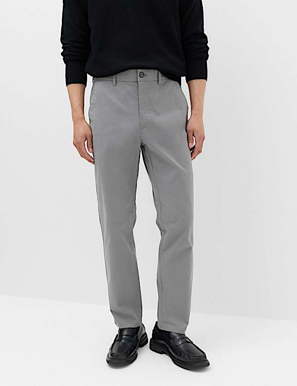 Regular Fit Half Elasticated Waist Chinos