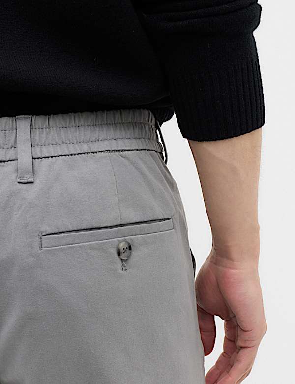 Regular Fit Half Elasticated Waist Chinos