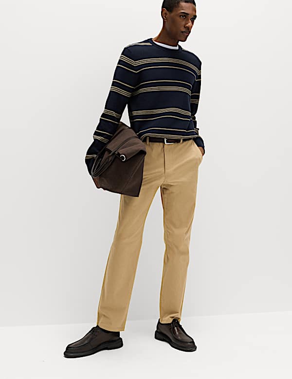 Regular Fit Elasticated Waist Chinos - ES