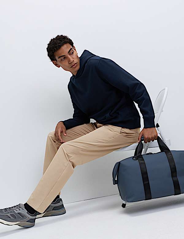 מכנסי צ'ינו תרמיים בגזרה ישרה עם כיסים - IL