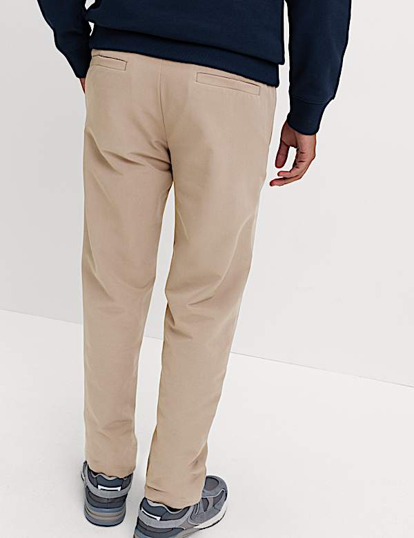 מכנסי צ'ינו תרמיים בגזרה ישרה עם כיסים - IL