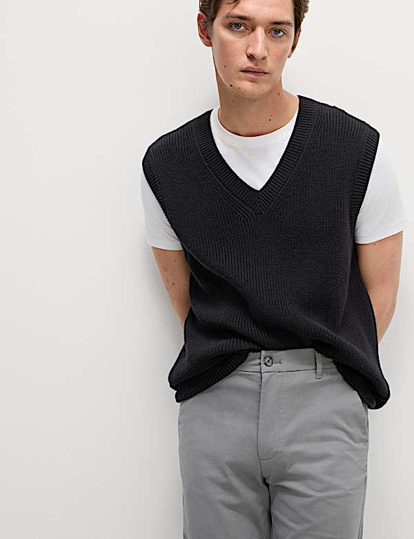 2 Pack Elasticated Waist Stretch Chinos - US