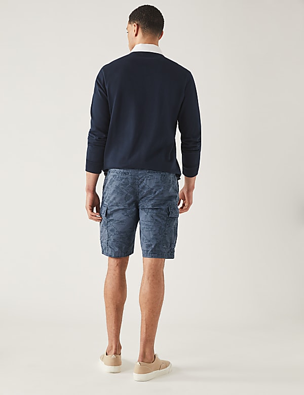 Pure Cotton Printed Cargo Shorts