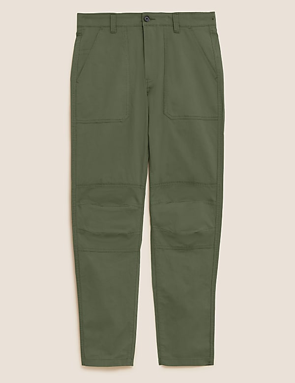 Pantalon léger coupe droite en tissu extensible - FR