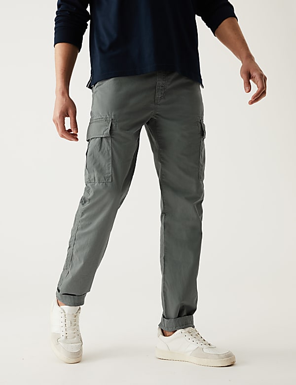 Tapered Fit Lightweight Cargo Trousers