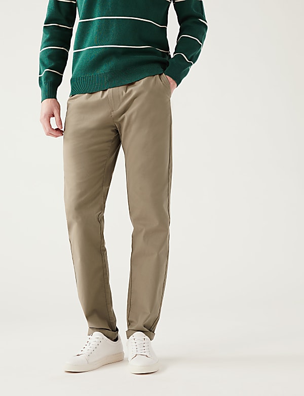 Tapered Fit Elasticated Waist Trousers