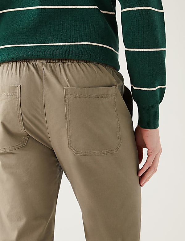 Tapered Fit Elasticated Waist Trousers