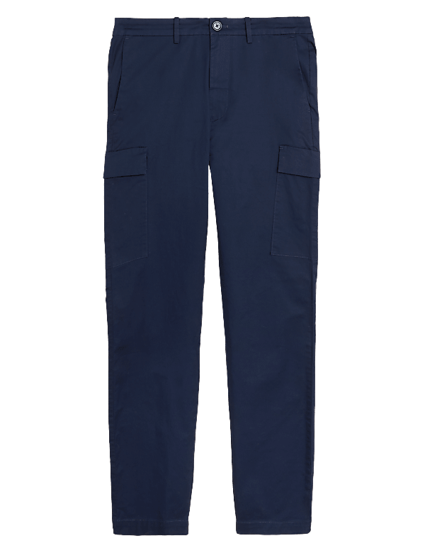 Slim Fit Stretch Cargo Trousers