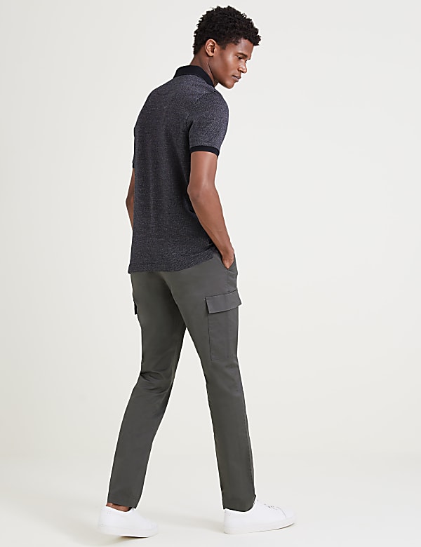 Slim Fit Stretch Cargo Trousers