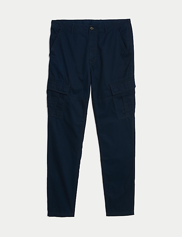 Pantalon cargo léger coupe fuselée 100&nbsp;% coton - CH