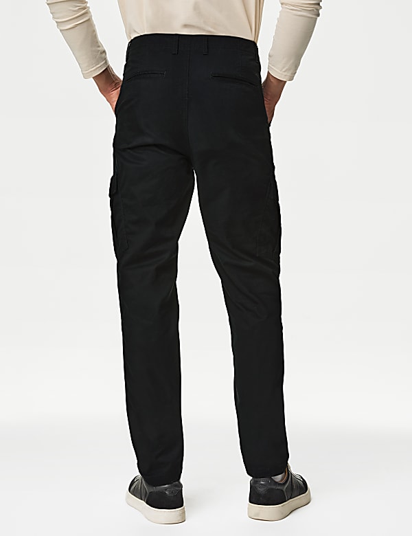 Tapered Fit Pure Cotton Lightweight Cargo Trousers