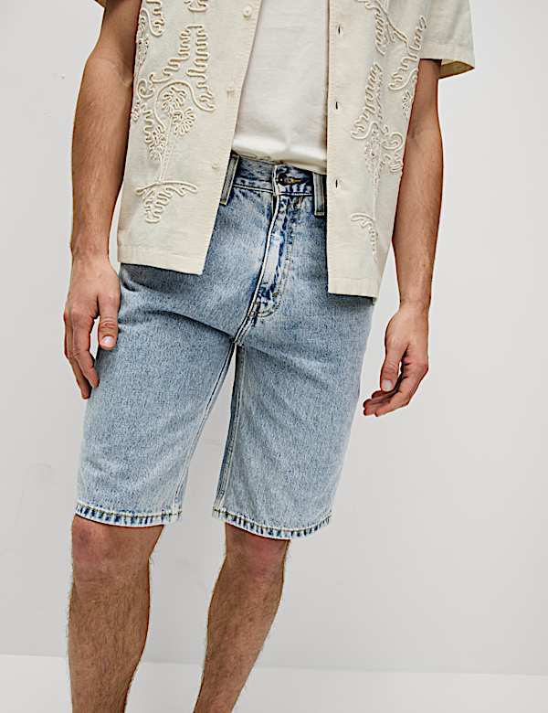 Authentic Relaxed Straight Fit Denim Shorts - AL