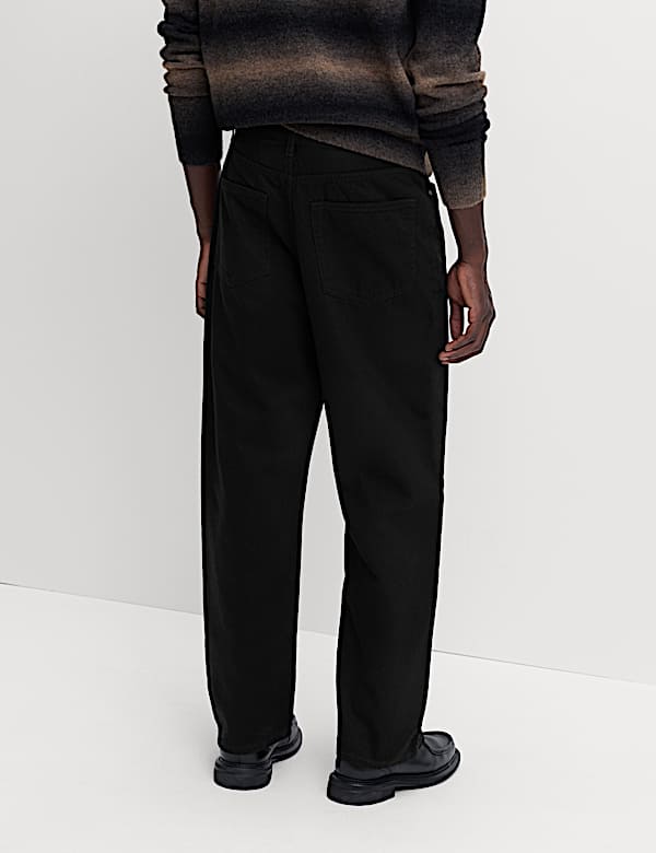 Loose Fit Pure Cotton Rigid Jeans - CZ