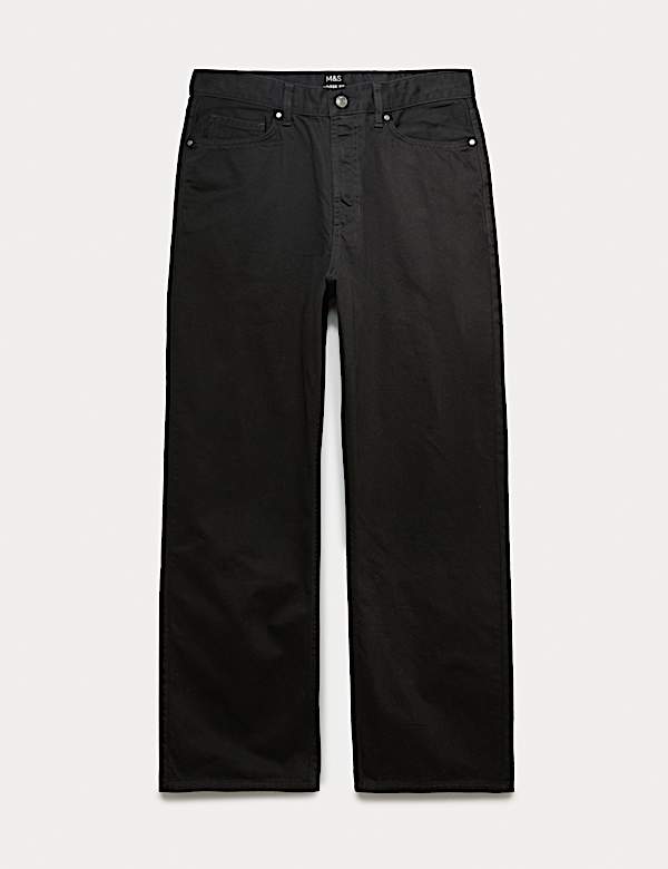 Loose Fit Pure Cotton Rigid Jeans - CZ