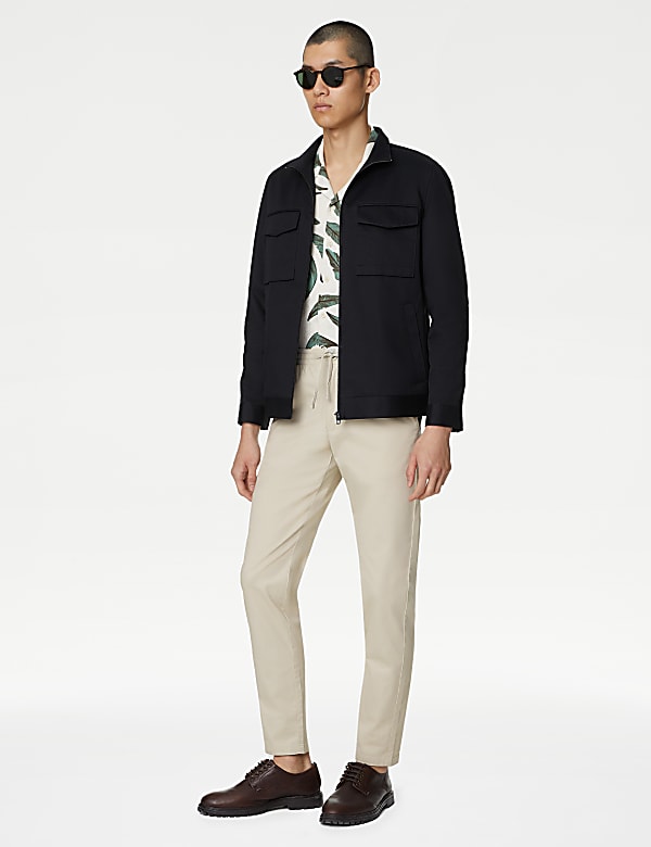 Tapered Fit Elasticated Waist Trousers