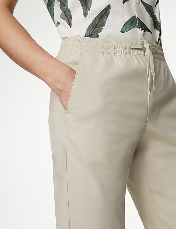 Tapered Fit Elasticated Waist Trousers