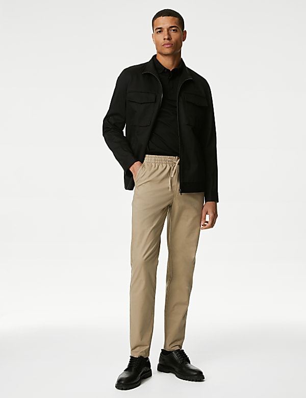 Tapered Fit Elasticated Waist Trousers