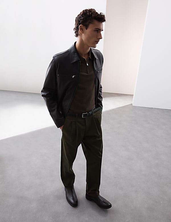 Tapered Fit Twin Pleat Chinos