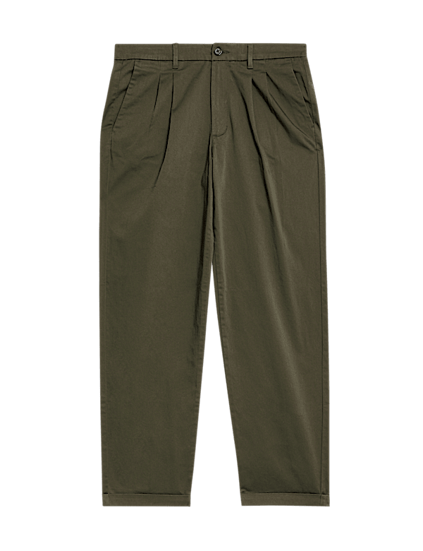 Tapered Fit Twin Pleat Chinos