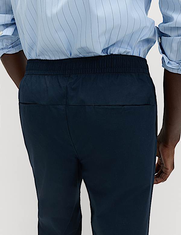 Loose Tapered Fit Lightweight Trousers - US