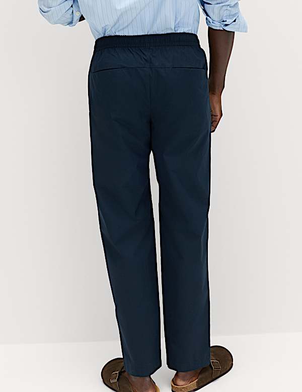 Loose Tapered Fit Lightweight Trousers - US