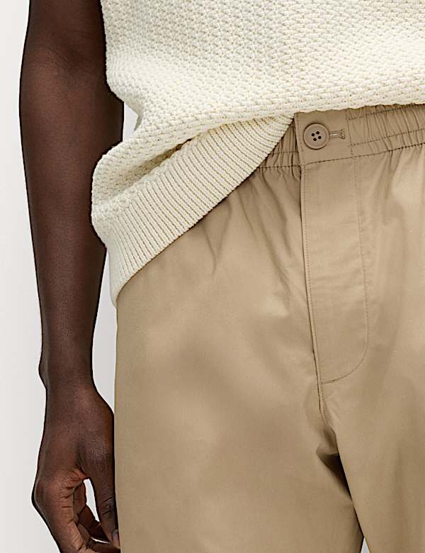 Pantalon l&eacute;ger coupe fusel&eacute;e d&eacute;contract&eacute;e - BE