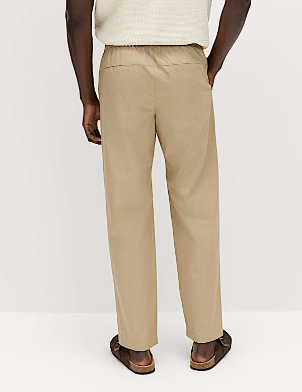 Pantalon l&eacute;ger coupe fusel&eacute;e d&eacute;contract&eacute;e - BE